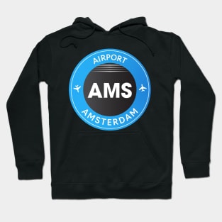 AMS airport blue Hoodie